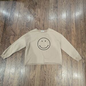 Tan Smiley Face Sweatshirt